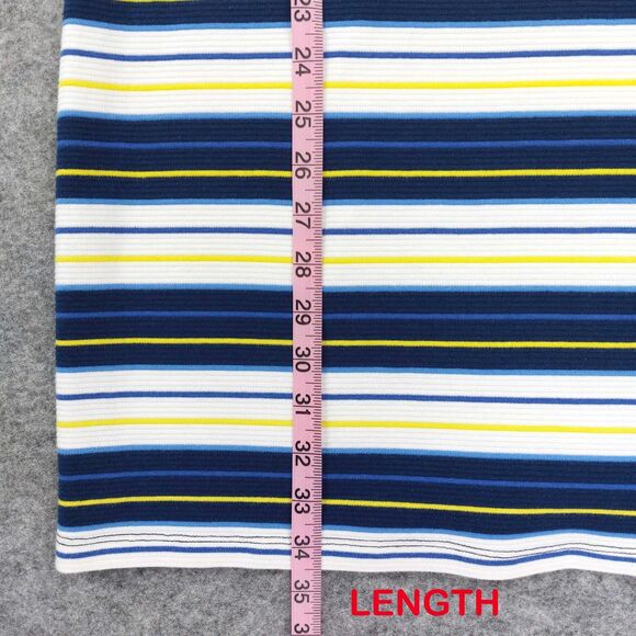 Draper James Dress Sz XS Bell Sleeve Stripe Zipper Casual Fit Flare Mini Career - Picture 8 of 15